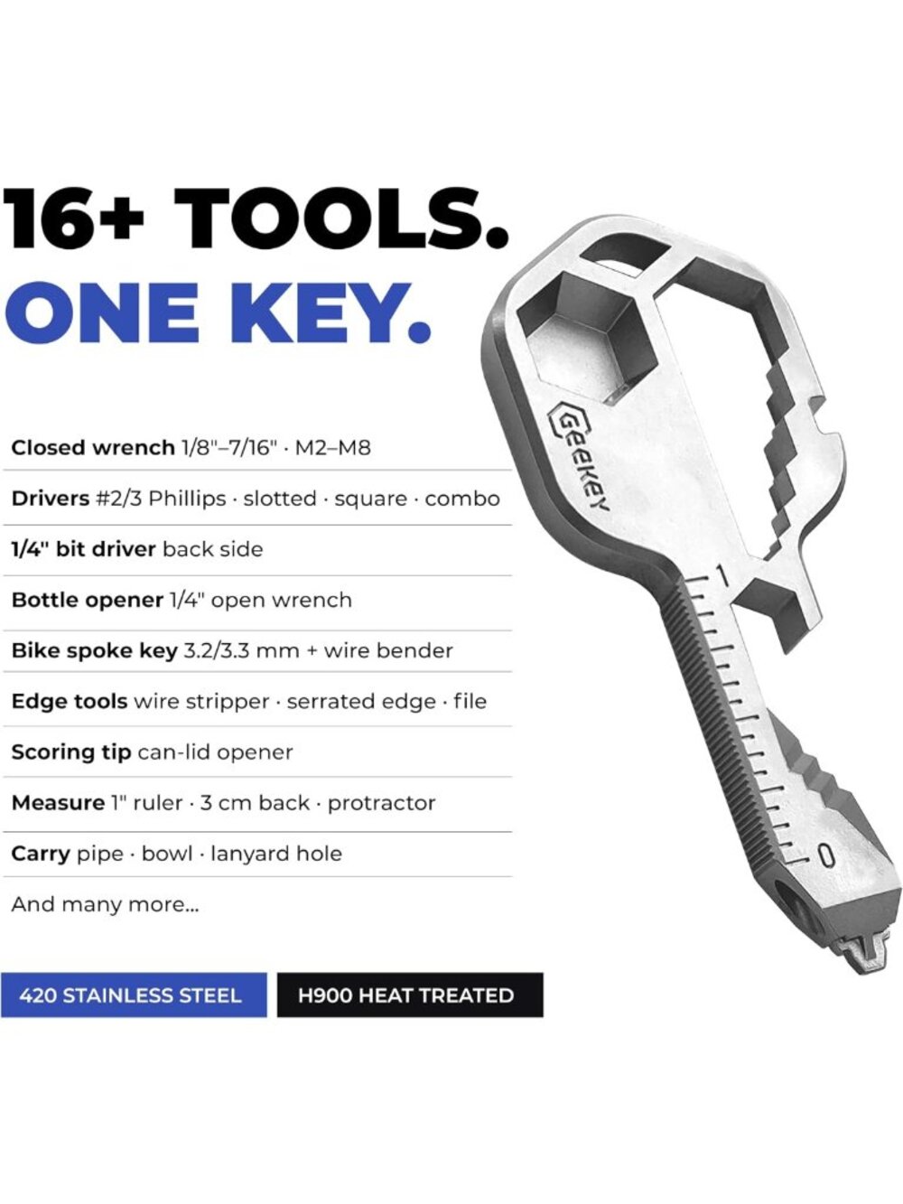 Versatile Keychain Multitool with 16 Functions | Compact Key Tool & Bottle - Picture 2 of 7